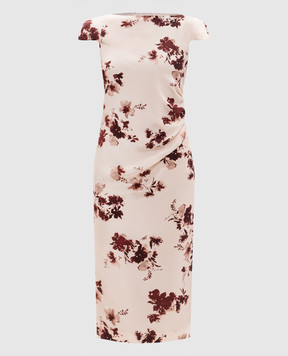 Max Mara Beige TEDERA silk dress MSTEDERA