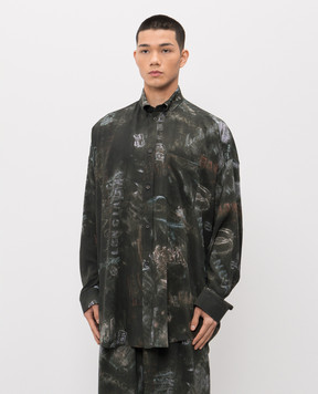 Balenciaga Black shirt with logo print 857811TTL78