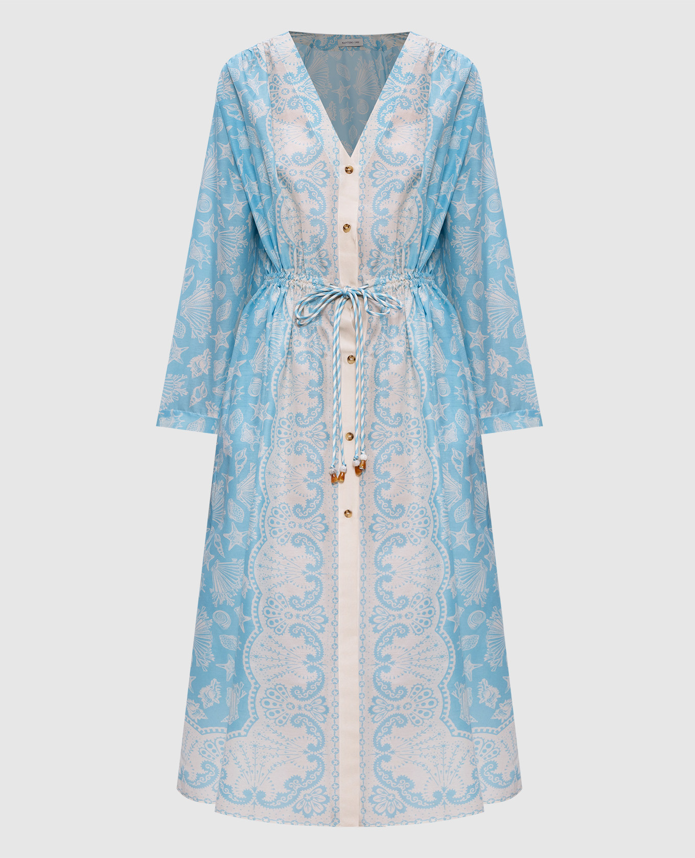 Camille blue dress with silk