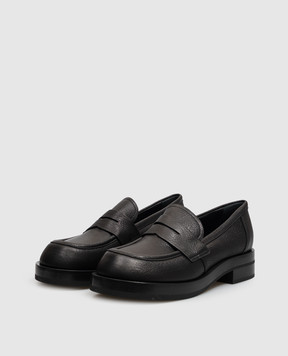 AGL Black leather loafers TRUDI TRUDI