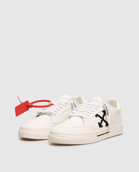 Off-White White Vulcanized sneakers with textured logo W288C9F003