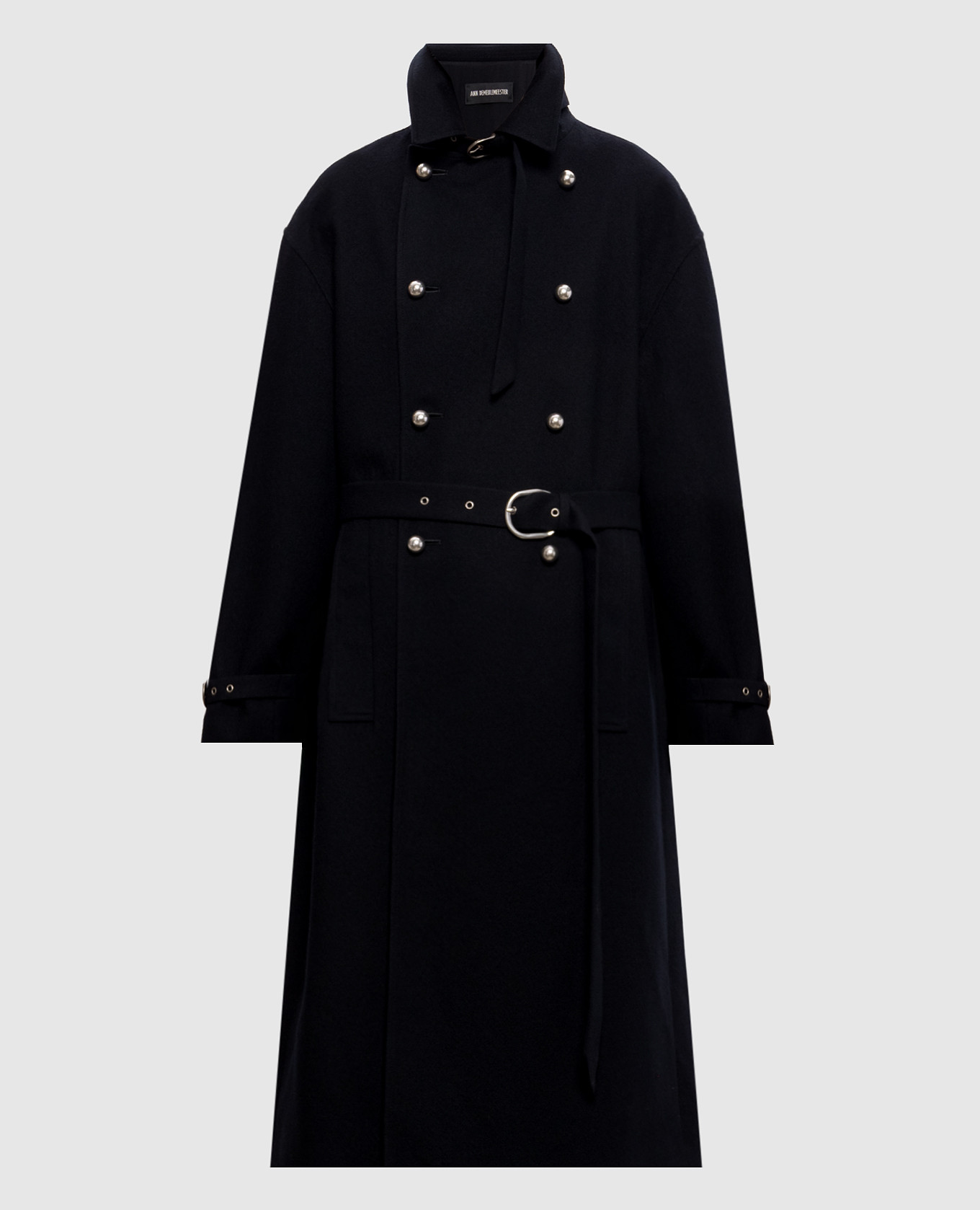 Maira black double-breasted wool coat Ann Demeulemeester