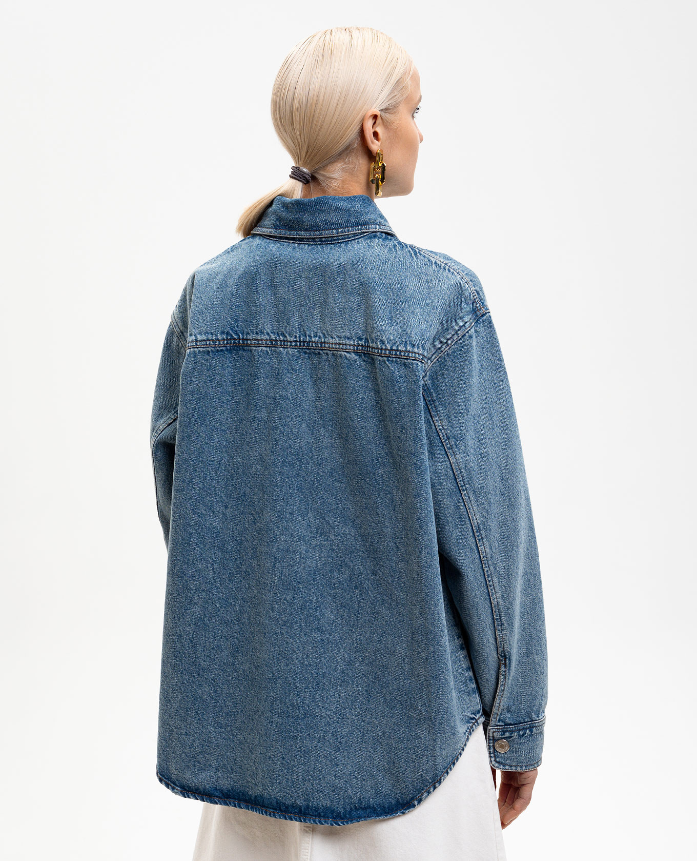 

Blue denim shirt with a patch Ami Paris