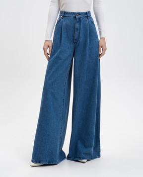 Gabriela Hearst Brenn blue denim palazzos 1252028JT131