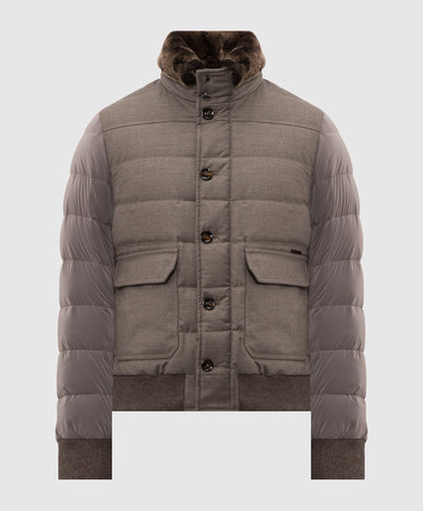 Beige Daunenjacke FANTONI