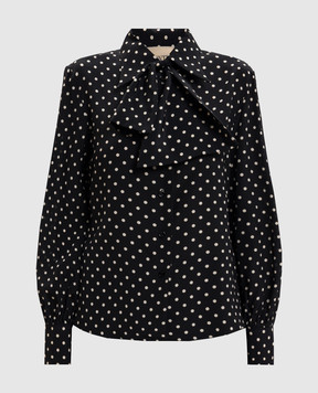 Valentino Black polka dot silk blouse 8B3AB8429DW