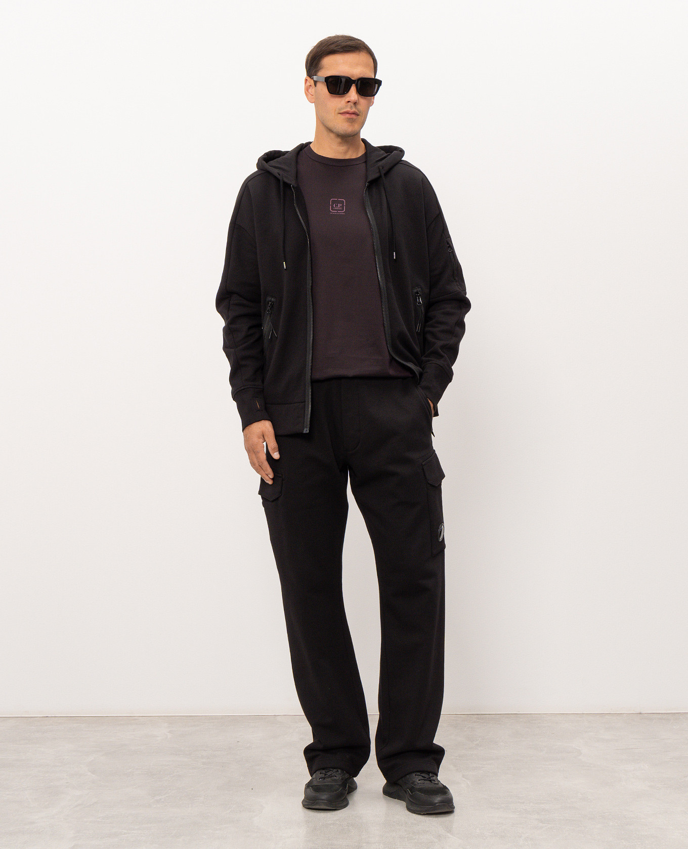 Purple T-shirt with logo print C.P. Company Metropolis 2
