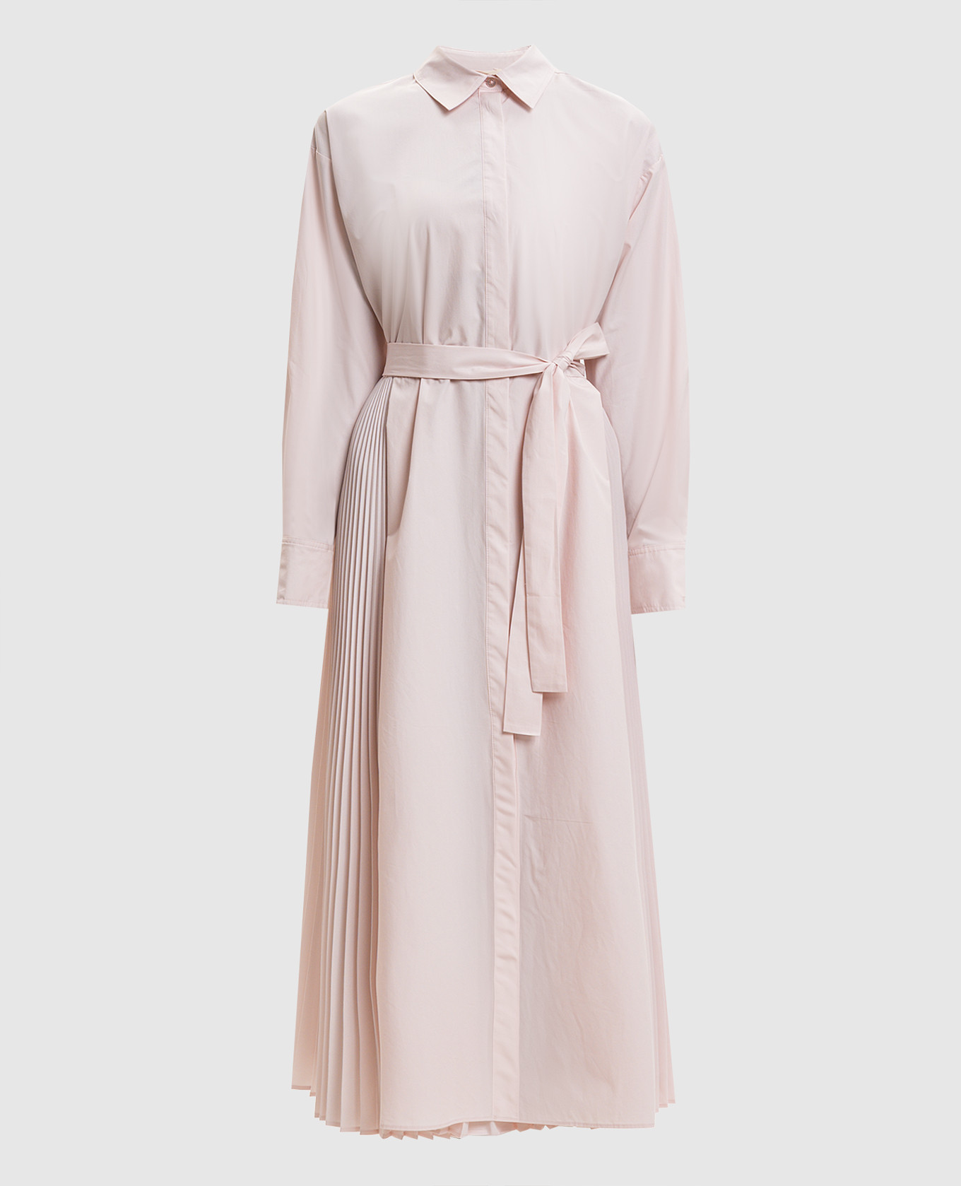 

Pink shirt dress with pleating Twinset