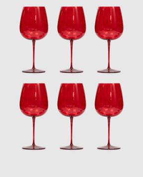 La Reine Set of red glasses ROMANTIC 6 pcs OPIUM75ROMANTIC