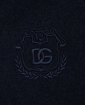 Dolce&Gabbana Children's blue wool and cashmere sports jacket L4KWJ6JDVGS814