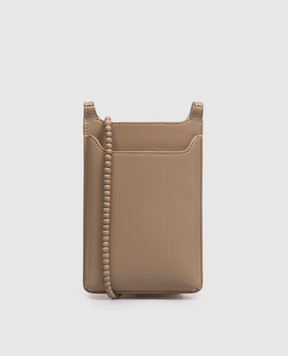 Yves Salomon Beige leather phone case 26EAA205XXAPXX