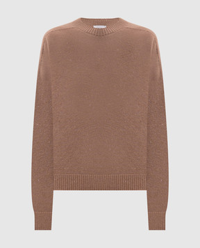 Peserico Brown sweater with wool and silk S99984F07K09095