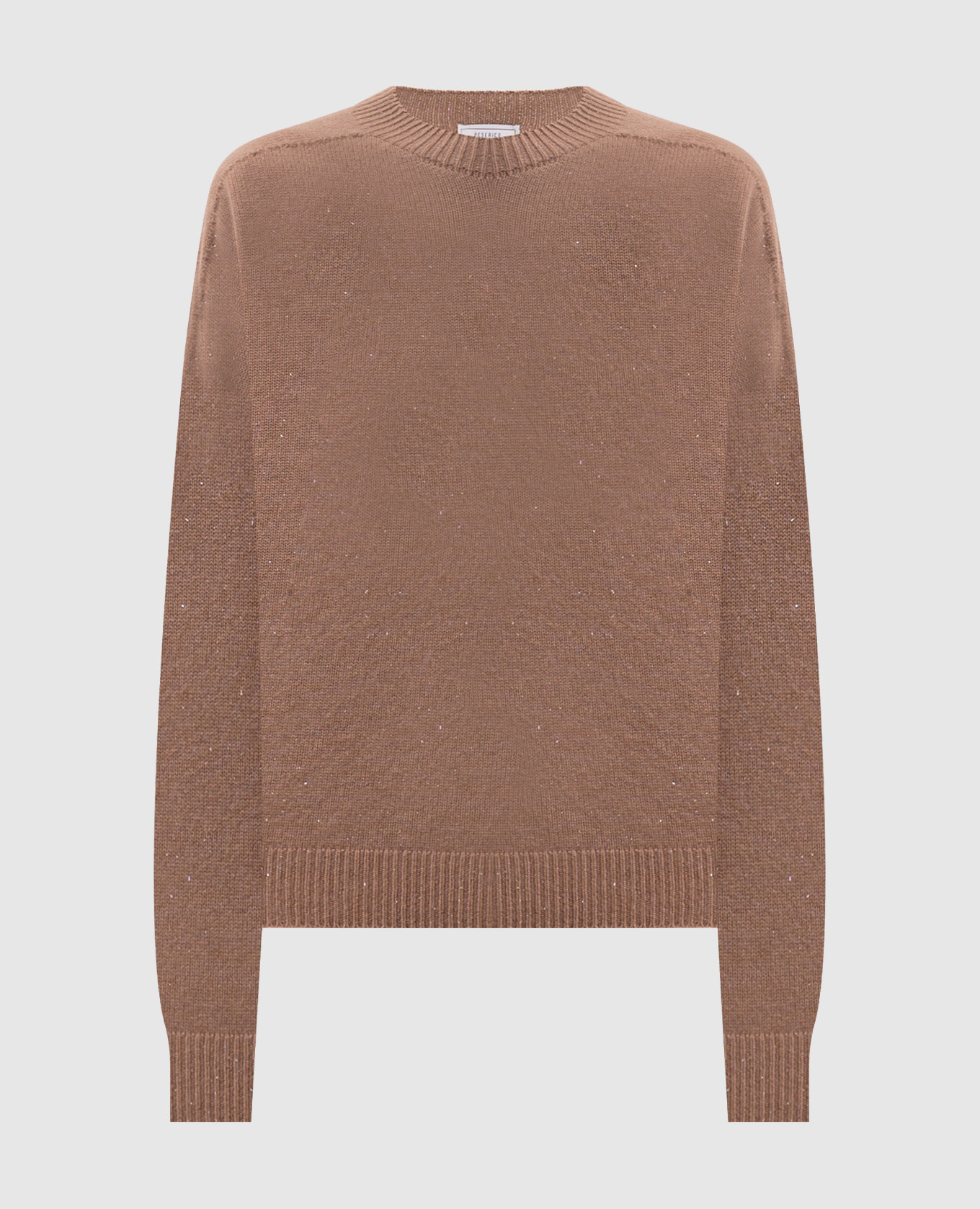 Brown sweater with wool and silk