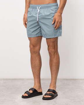 Pini Parma Blue swim shorts with logo patch 6059463