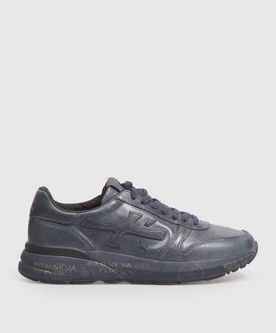 Mick 1807 blue leather sneakers