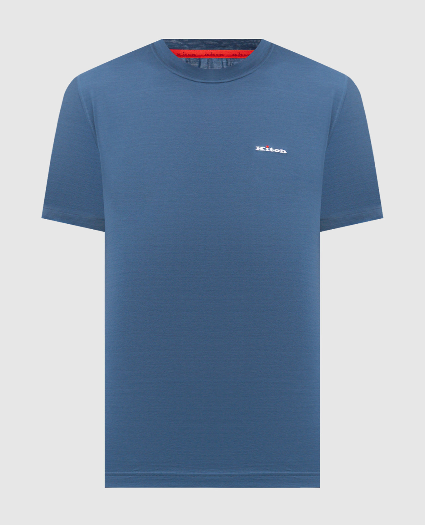 Blue T-shirt with embroidered logo