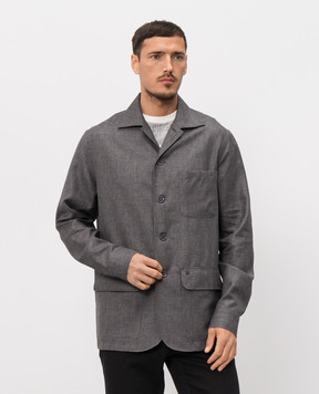 Stefano Ricci Gray linen, wool and silk shirt SP008138B127HA