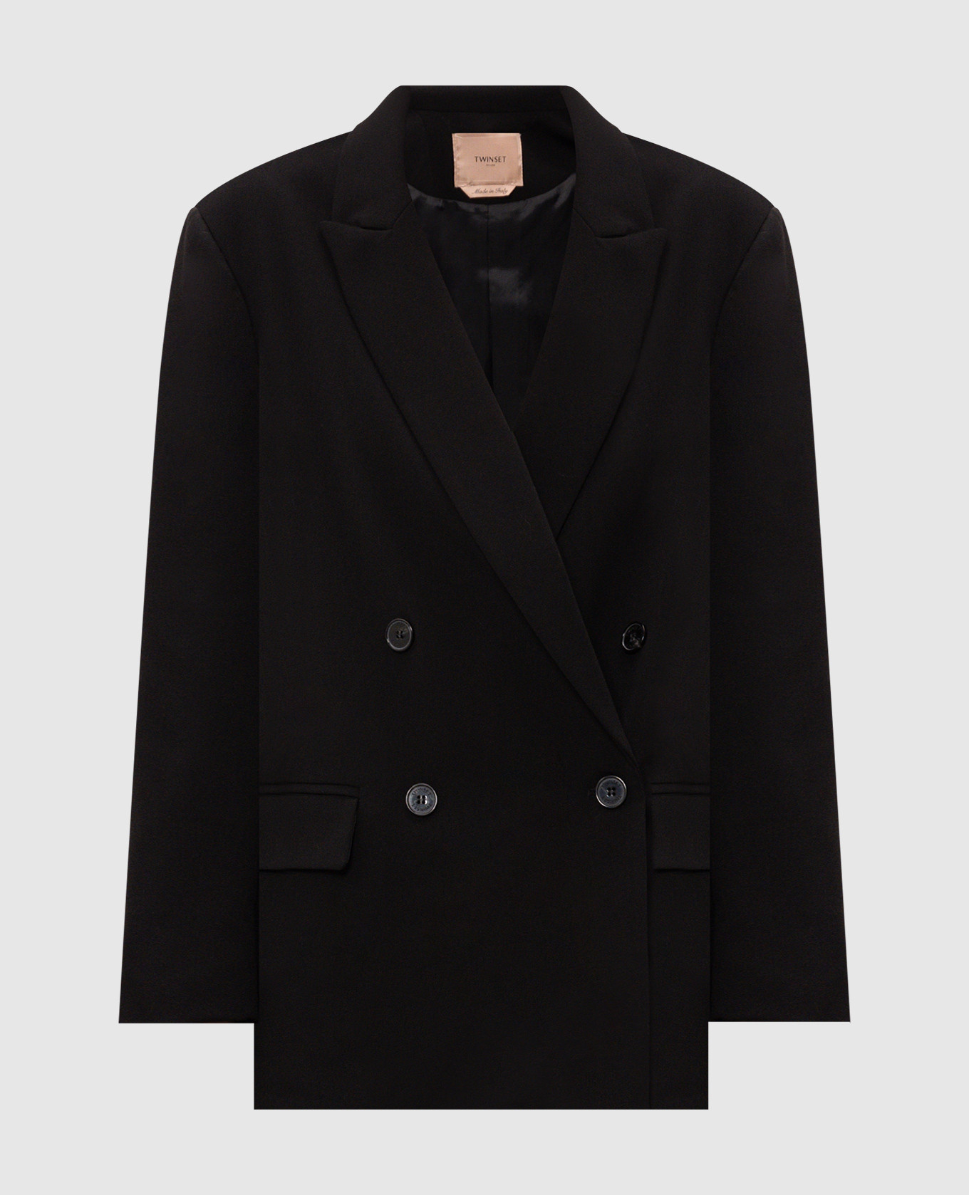 Black double-breasted jacket