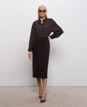 Twinset Brown shirt dress 262TF2012