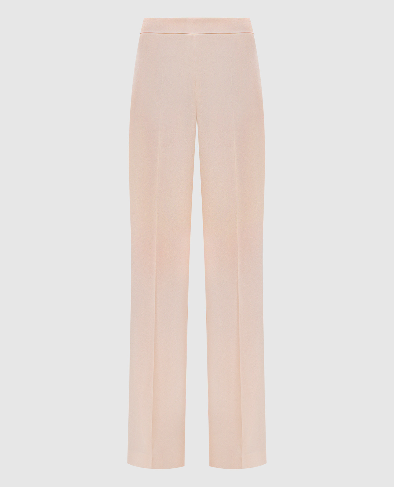 Beige flared pants with logo