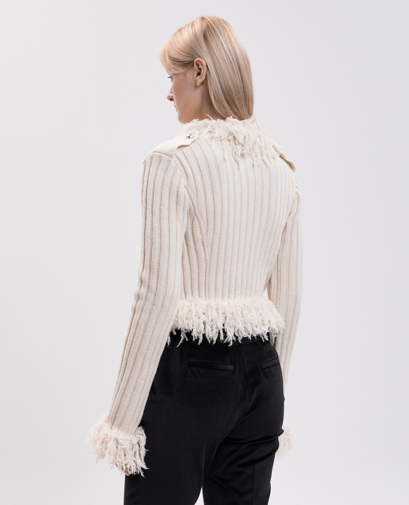 Aland Marsina beige wool cardigan Ann Demeulemeester 4