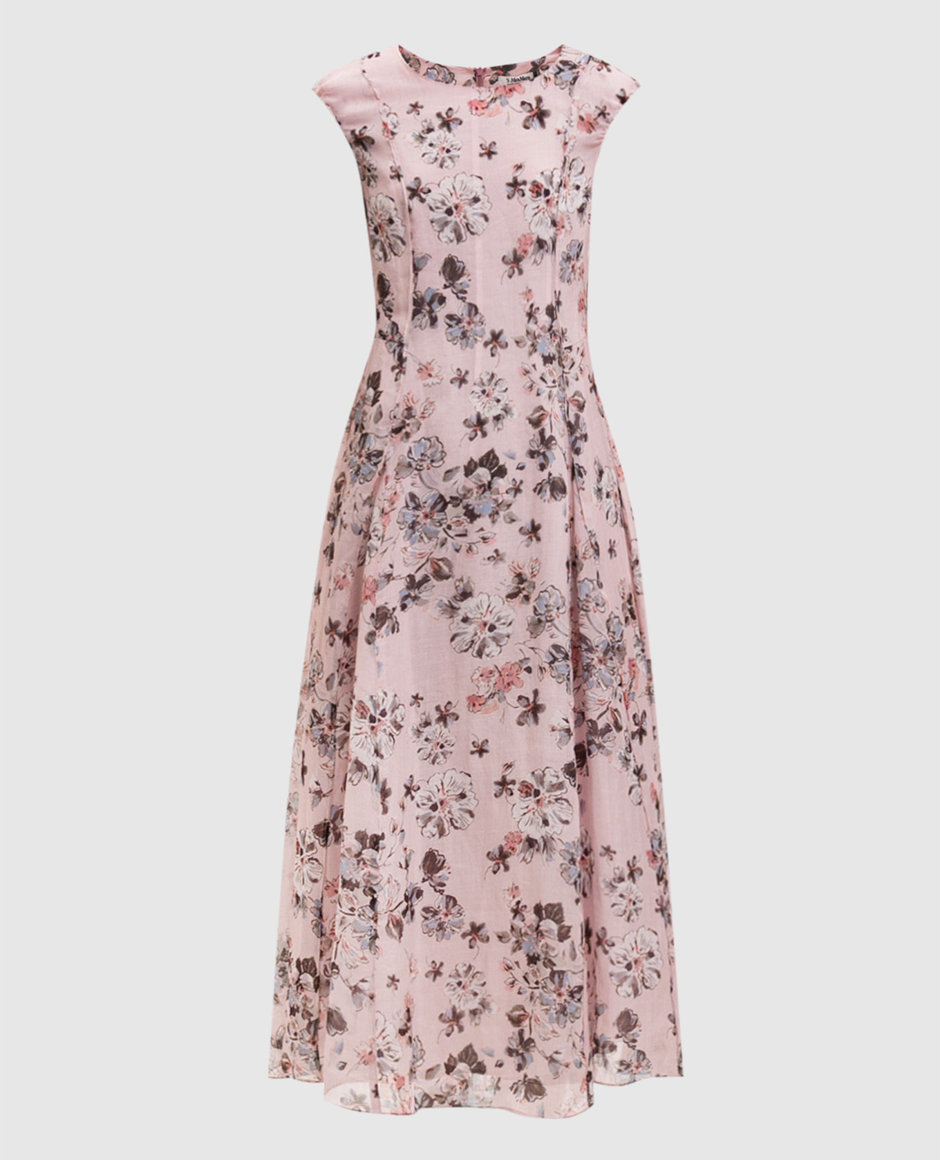 SMMPEONIE pink dress with floral print sash