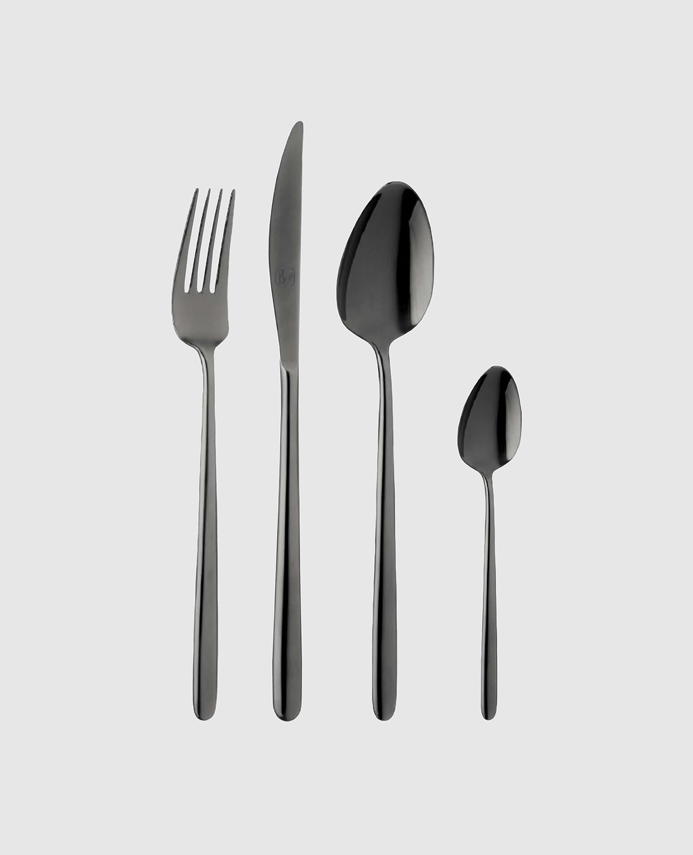 

Stiletto cutlery set Broggi 1818, Black