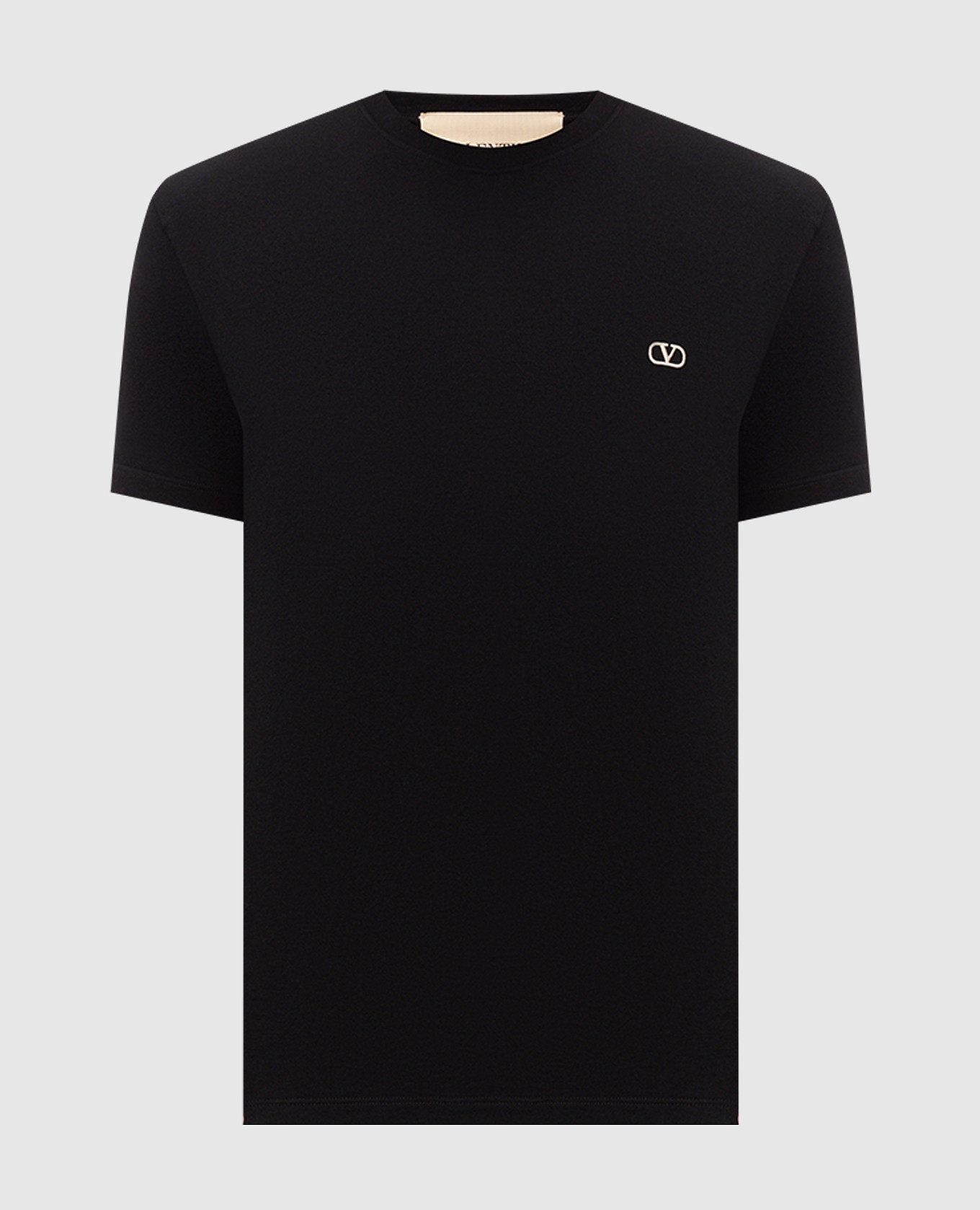 Black T-shirt with VLogo embroidery