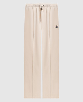 Moncler Beige sweatpants with logo L10938H0000289B2V