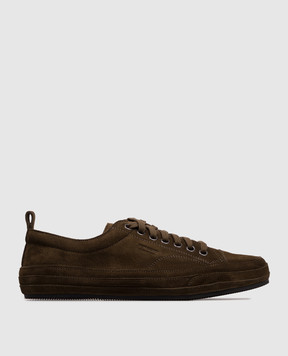 Tom Ford Khaki suede sneakers J1645LCL123C
