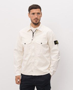 Stone Island Ivory zip-up shirt L2S151200003S0A10