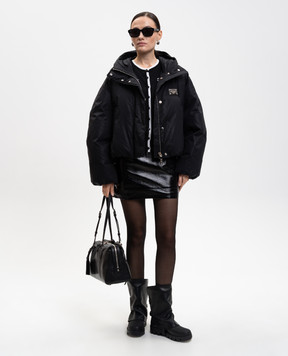 Dolce&Gabbana Black wool cardigan with DG pattern FXH33TJBVU3
