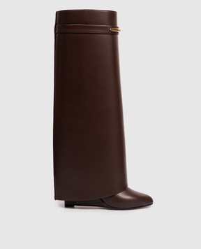 Givenchy Brown leather Shark Pinch boots BE703XE1J7