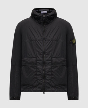 Stone Island Black jacket with logo patch L1S154100004S0A21