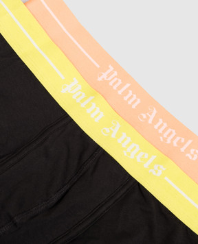 Palm Angels Set of black trunks with logo pattern PLA1UMWTR02BI