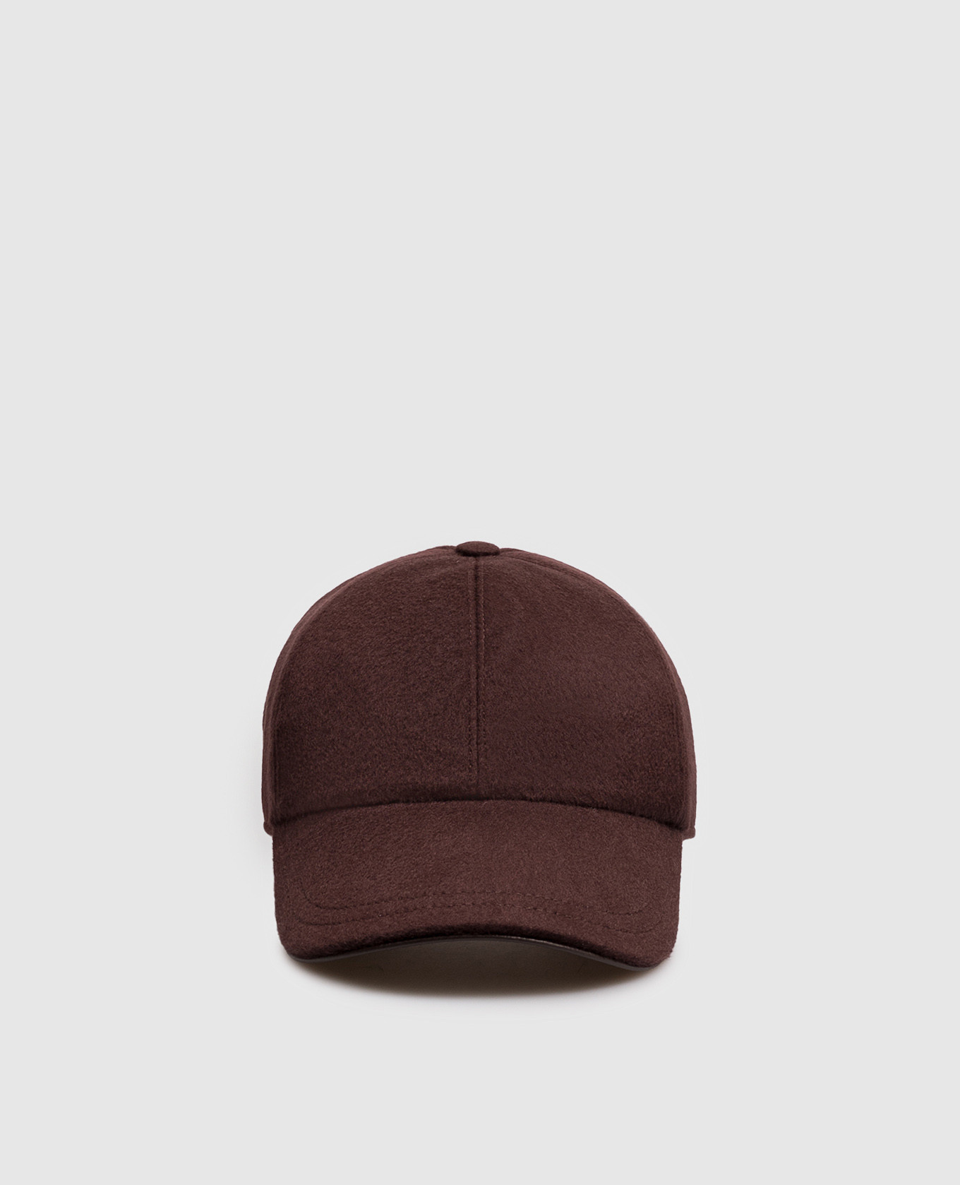 Burgundy wool and cashmere cap