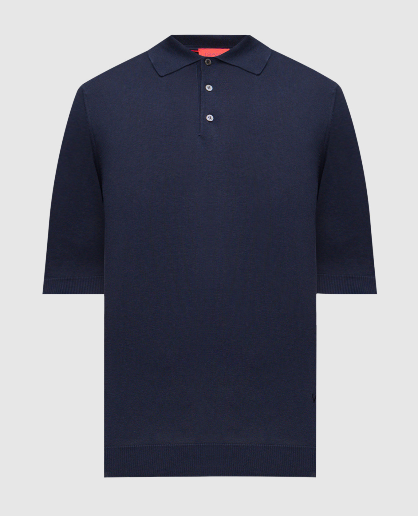 

Blue silk polo shirt ISAIA