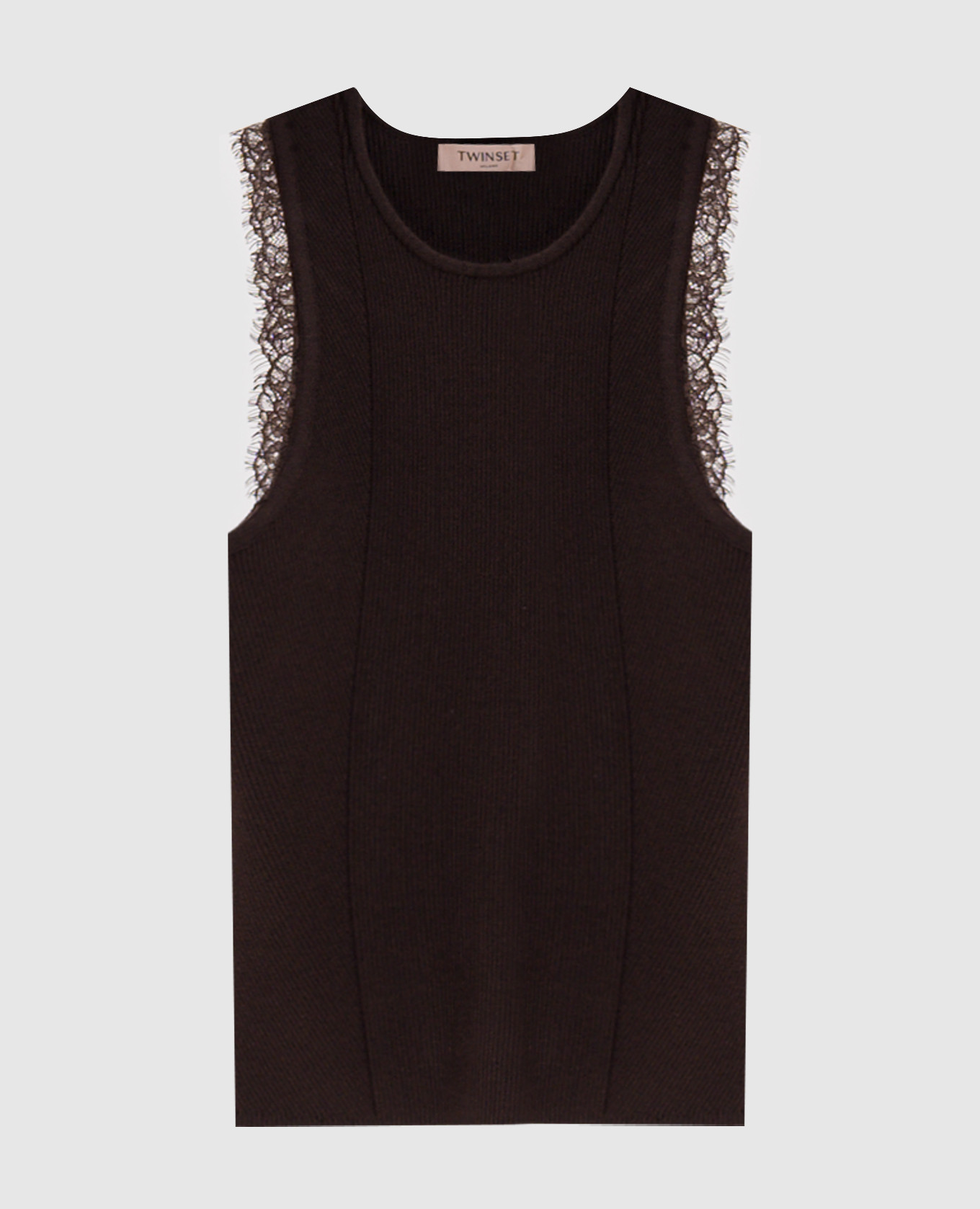 Brown ribbed top