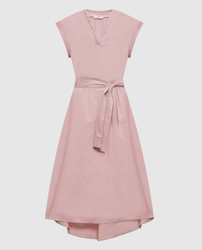 Peserico Pink dress with monil chain A0272301979