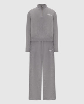 Sporty & Rich Grey insulated tracksuit with logo print ST10982000GY34PA088820