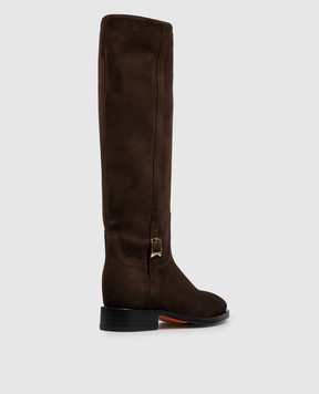 Santoni Brown suede boots WSHM71084BJ2NHSY