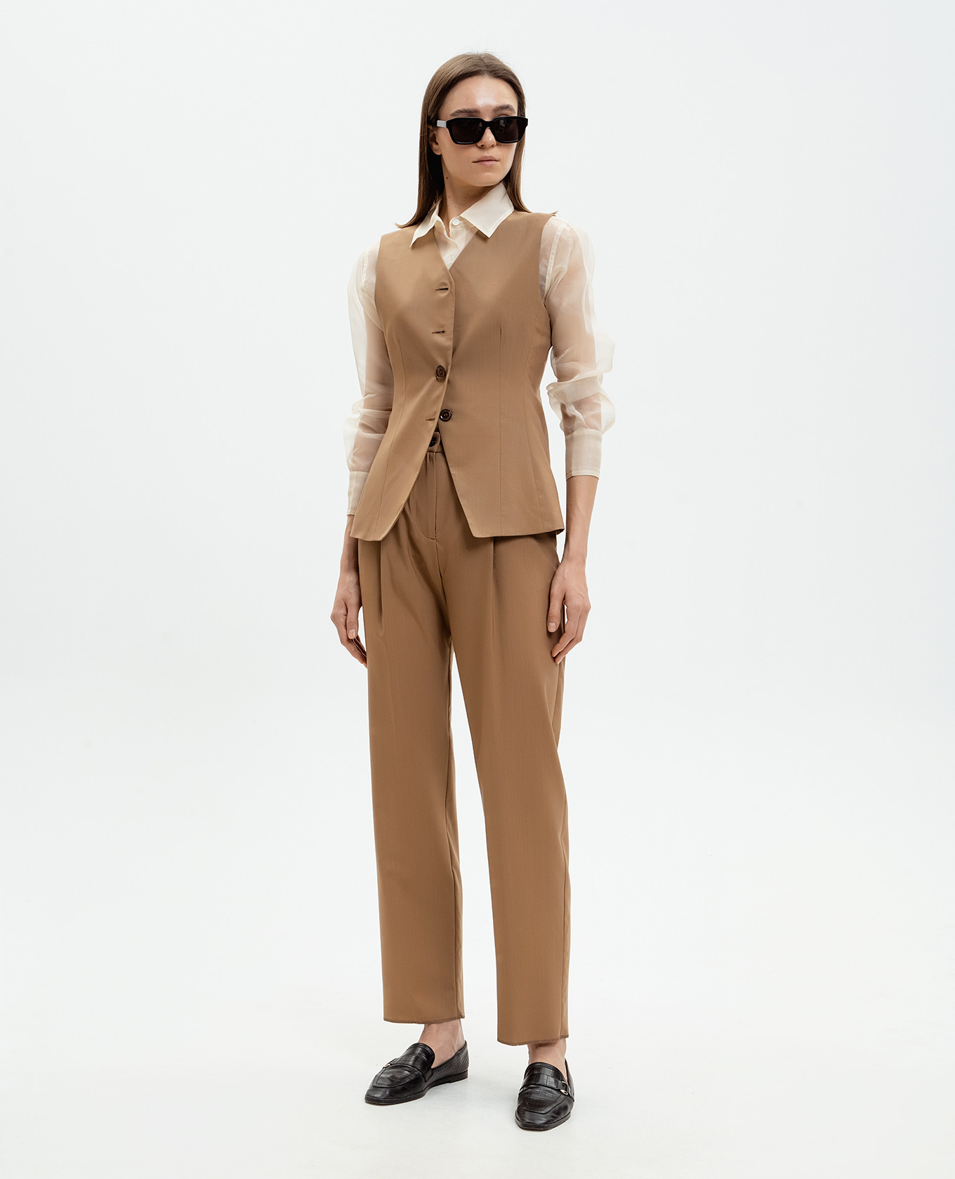 

Brown wool and silk pants Marco Pescarolo