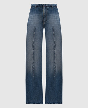 Maison Margiela MM6 Blue jeans with a worn effect S52KA0567M30058