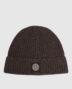 Stone Island Brown wool hat L2S15N100012S00B4