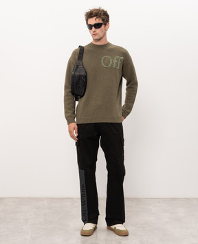 Off-White Khaki wool sweater 44MHE20QF26K001