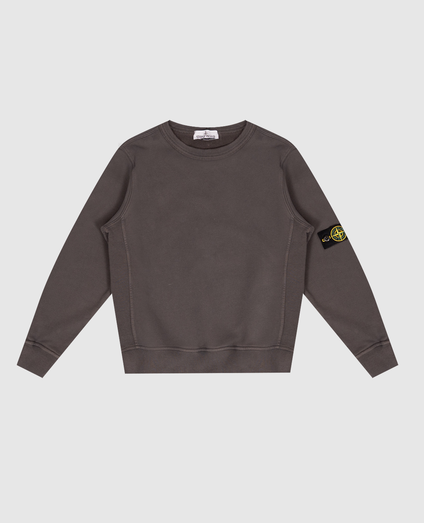 Children's gray sweatshirt with logo patch