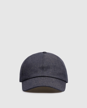 Peserico Blue cap with linen R76058C0CC763