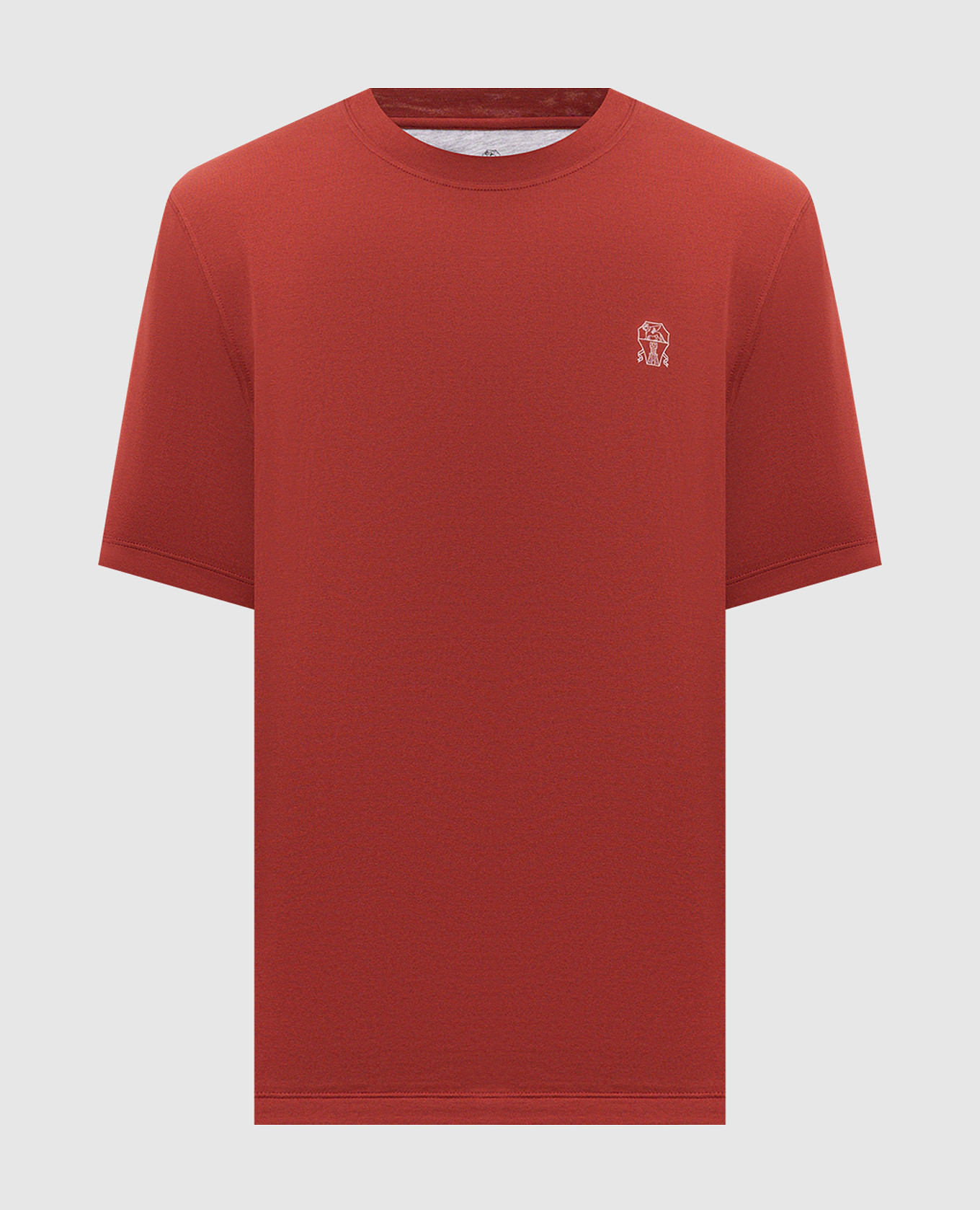 Terracotta t-shirt with logo print
