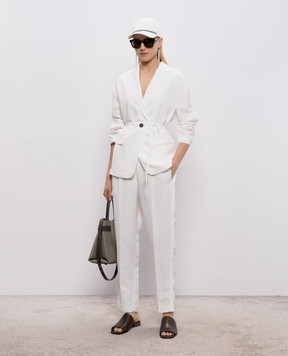 Brunello Cucinelli White jacket with linen MH1267591