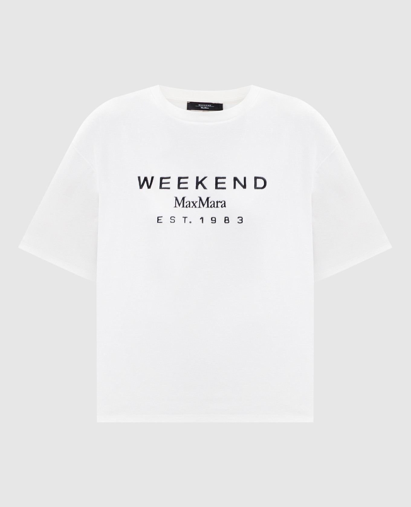 White SABATO T-shirt with logo embroidery